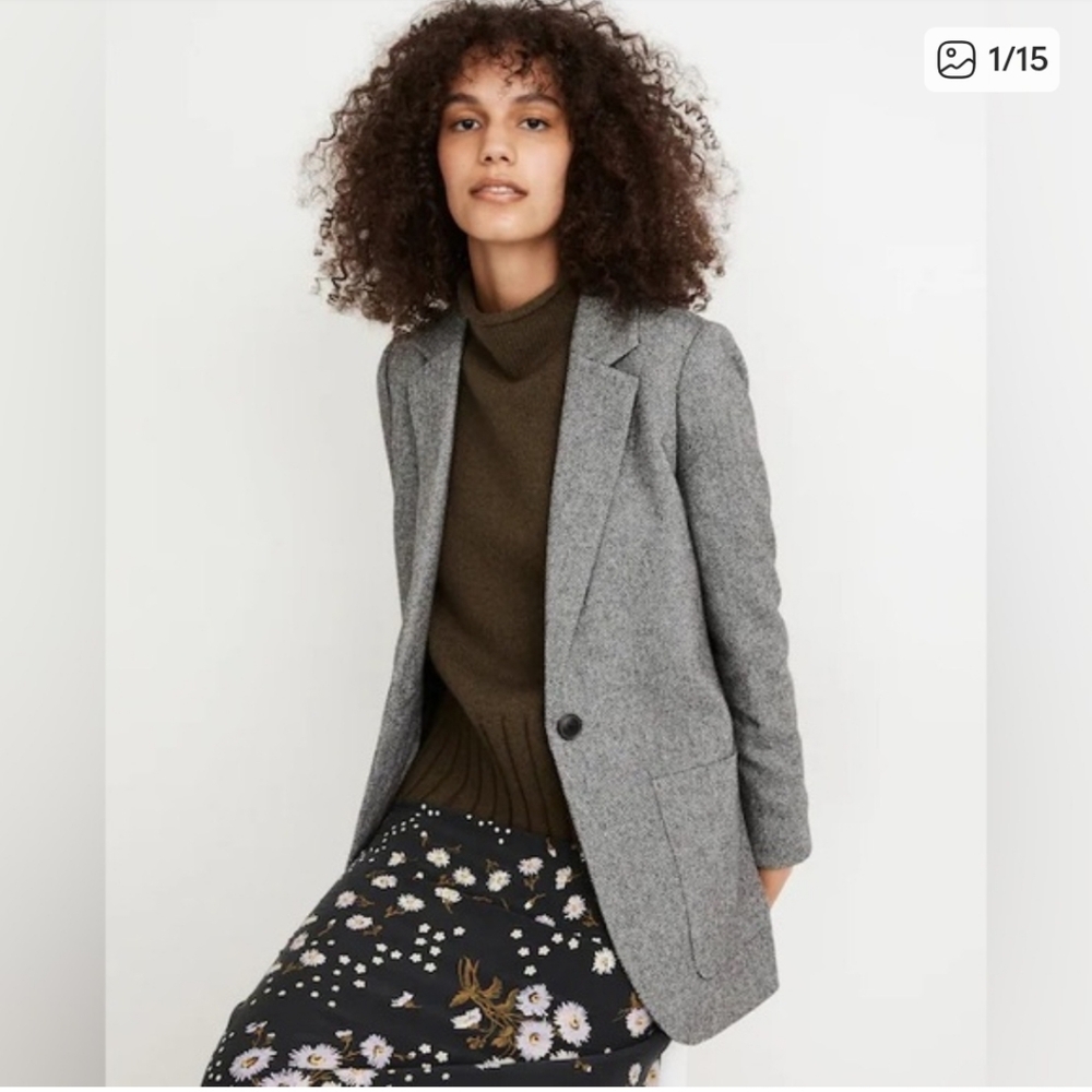 Sold! NWT Madewell Larsen Herringbone Blazer